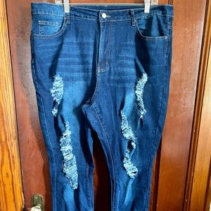 Plus Ripped Skinny Jeans